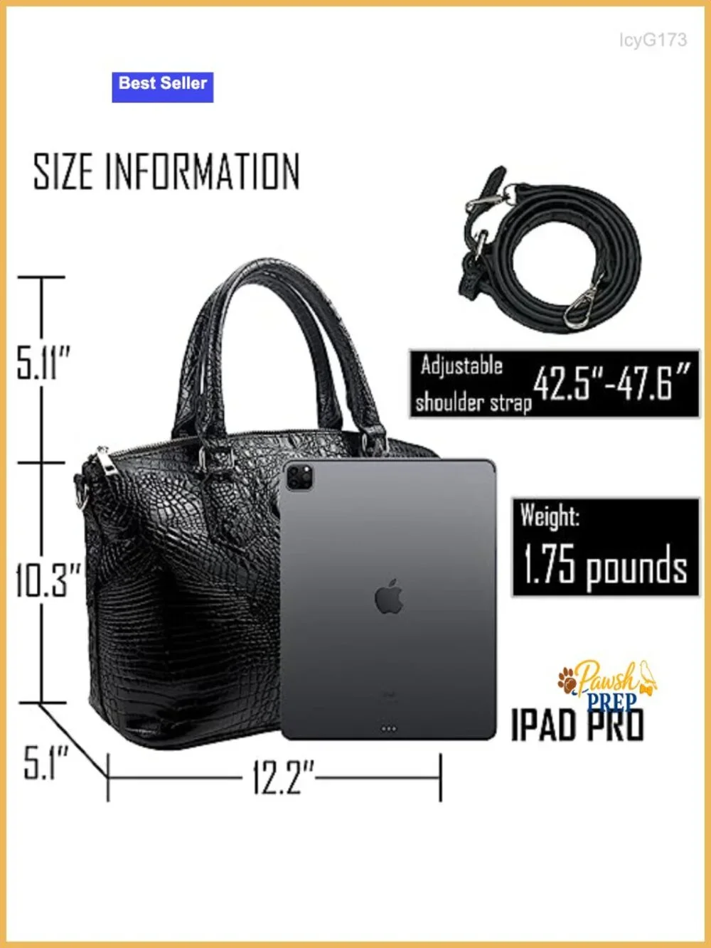 Crocodile Embossed Vegan Leather Satchel Purse with Shoulder Strap
